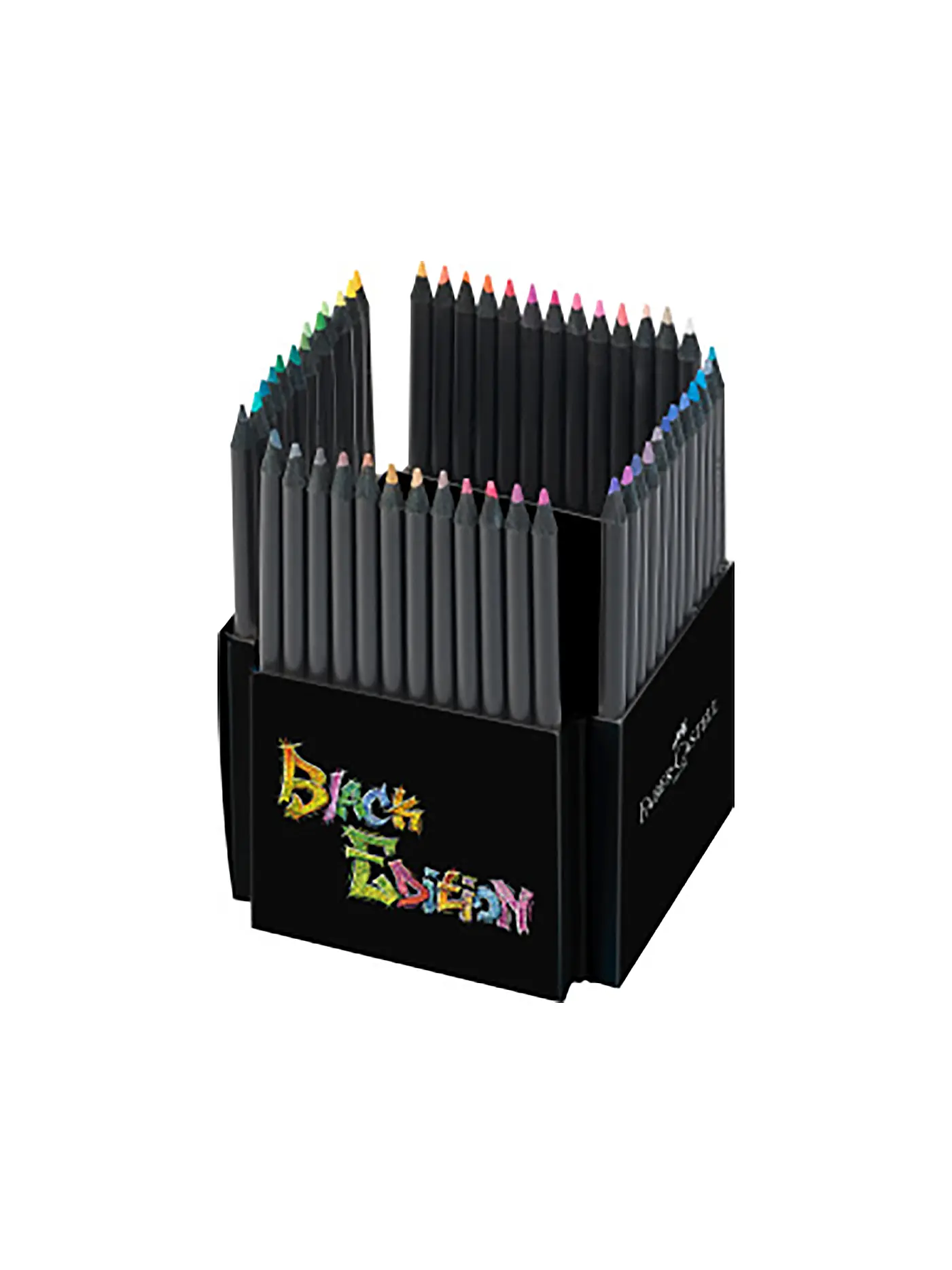 FABER-CASTELL | Bunstiftebox Black Edition (50 Stk.) | 